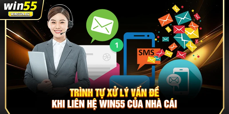 Trình tự xử lý vấn đề khi liên hệ WIN55 của nhà cái